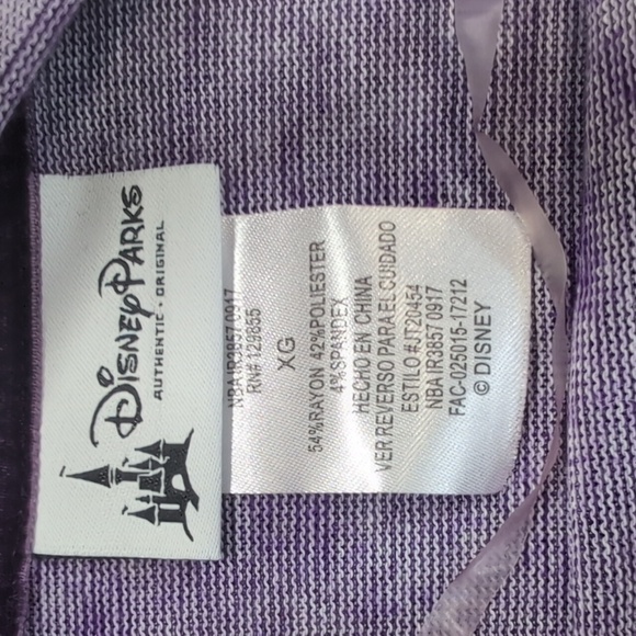 Disney Parks Mickey & Minnie Purple Raglan Sweatshirt Women’s XL Soft Stretch - Picture 2 of 4
